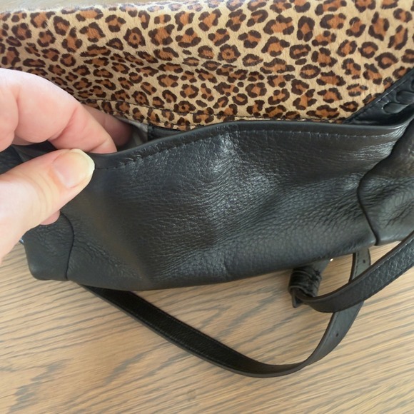 Aimee Kestenberg Genuine Fur Leather Crossbody Bag | Leopard - Picture 9 of 10